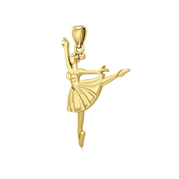 Ballet Pose Solid Gold Pendant GPD5826
