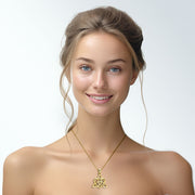 Elegance: Yellow Gold Enchanted Magic Celtic Triquetra Heart Pendant - GPD6195 by Peter Stone