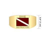 Dive Instructor Solid Gold Ring GRI087