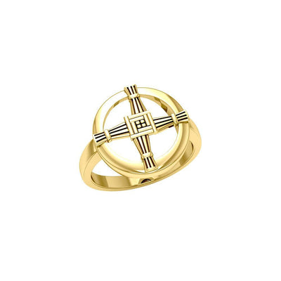 Saint Brigids Cross 14K Gold Ring GRI2293