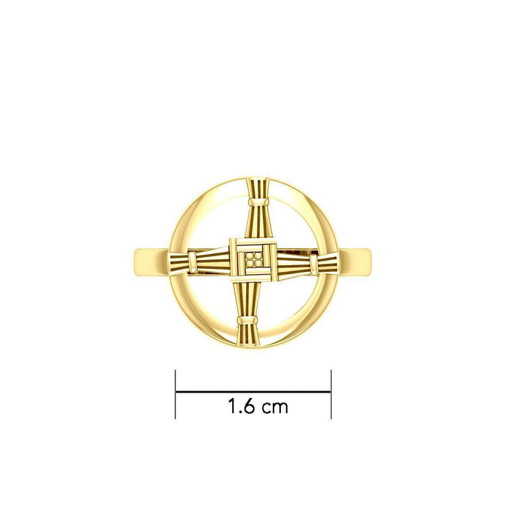 Saint Brigids Cross 14K Gold Ring GRI2293