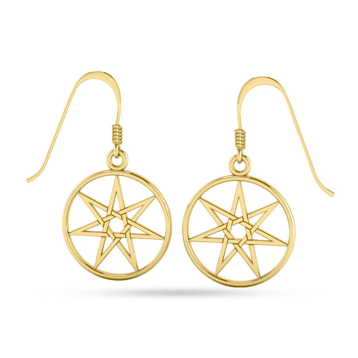 Fairy The Pentacle Gold Dangle Earrings GTE1029