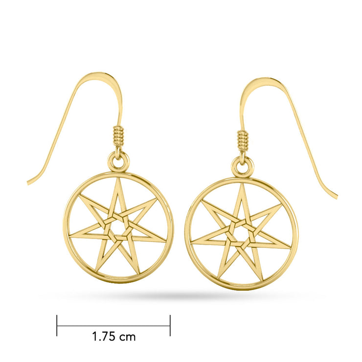 Fairy The Pentacle Gold Dangle Earrings GTE1029