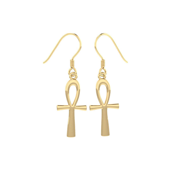 Ankh Solid Gold Earrings GTE2039