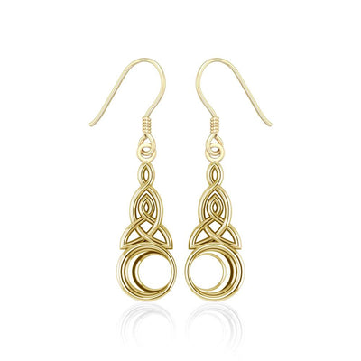 Celtic Triquetra Solid Gold Earrings GTE2565