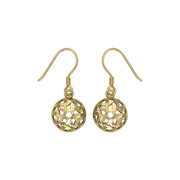 Celtic Knotwork Solid Gold Earrings GTE685