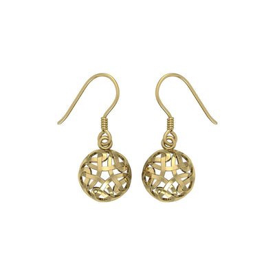 Celtic Knotwork Solid Gold Earrings GTE685