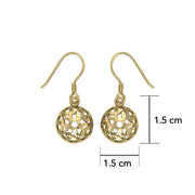 Celtic Knotwork Solid Gold Earrings GTE685