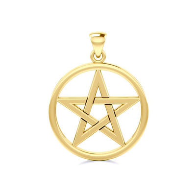 Fine Solid Gold Pentacle Pendant GTP089