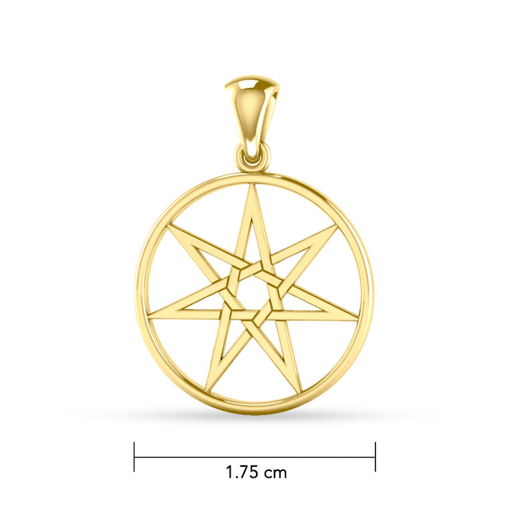 Fairy Elven Pentacle Gold Pendant GTP1208