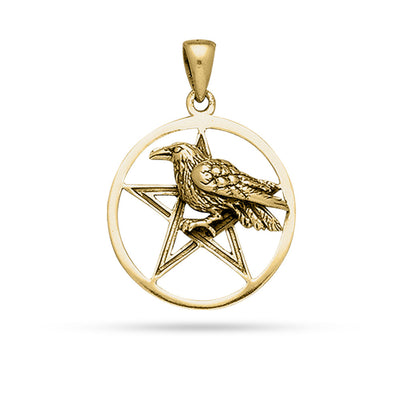 Raven Pentacle Gold Pendant GTP1530