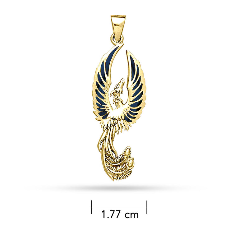 From the ashes rises the rebirth of the phoenix A fine sterling silver Pendant GTP2838