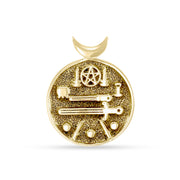 Magickal Witches Cauldron Gold Pendant GTP3314