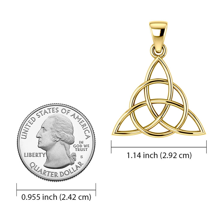 The Divine Power of the Triquetra ~ 14K Yellow Gold Pendant GTP3378