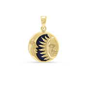 Sun Moon Flip Gold Pendant GTP574