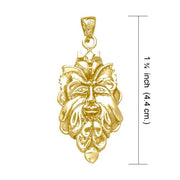 Green Man Solid Gold Pendant GTP710