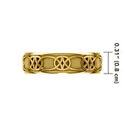 Celtic Knotwork 14K Yellow Gold Spinner Ring GTR1685