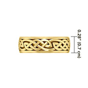 Celtic Knotwork 14K Yellow Gold Spinner Ring GTR1757