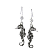 Sterling Silver Seahorse Hook Earrings JE057