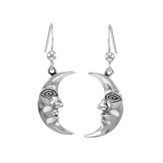 Moon face Silver Earrings JE141