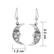 Moon face Silver Earrings JE141