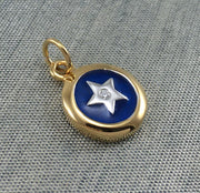 Gold Accented Spiritual Eye Charm MCM252 - Wholesale Jewelry