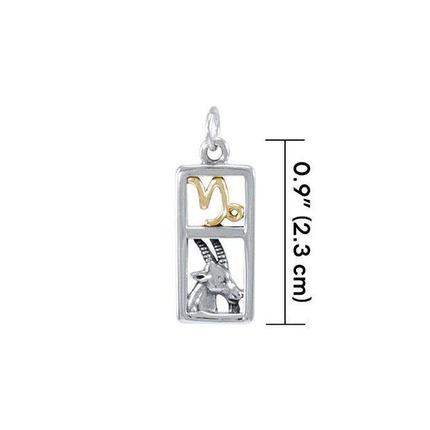 Capricorn Silver and Gold Charm MCM292