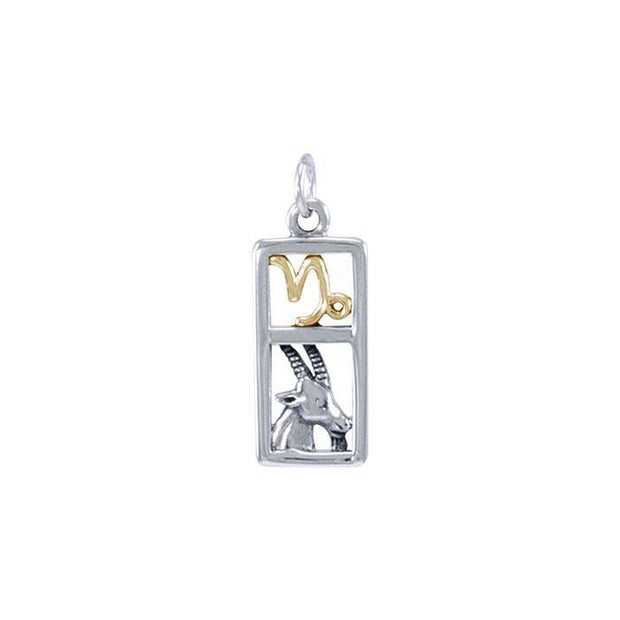 Capricorn Silver and Gold Charm MCM292