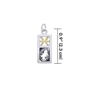 Pisces Silver and Gold Charm MCM294