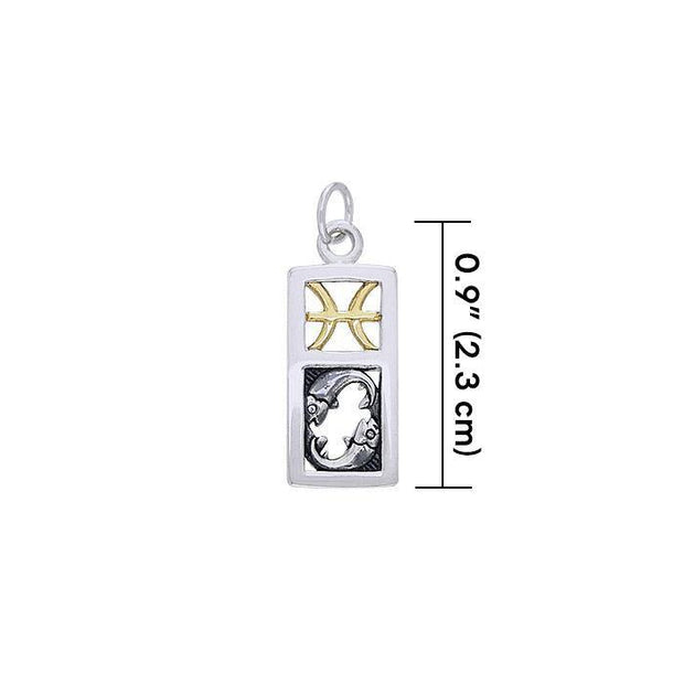 Pisces Silver and Gold Charm MCM294