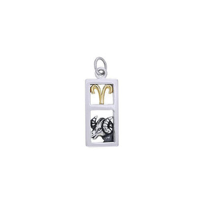 Aries Silver and Gold Charm MCM295