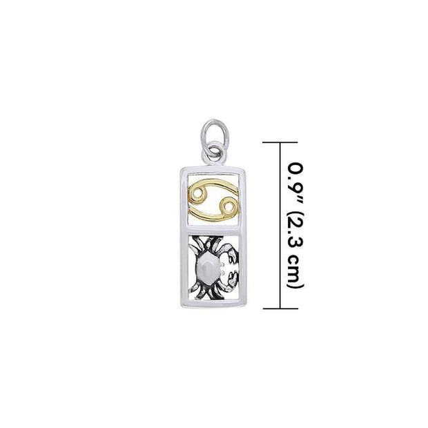 Cancer Silver and Gold Charm MCM298
