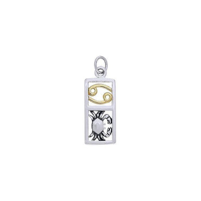 Cancer Silver and Gold Charm MCM298