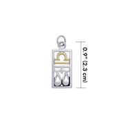 Libra Silver and Gold Charm MCM301