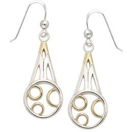 Sterling Silver and 14K Gold Vermeil (2 Microns) Earrings MER1037
