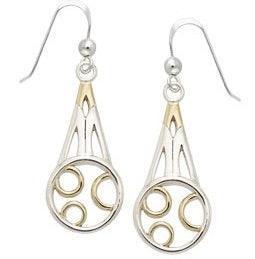 Sterling Silver and 14K Gold Vermeil (2 Microns) Earrings MER1037