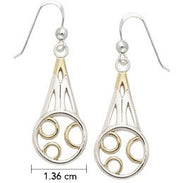 Sterling Silver and 14K Gold Vermeil (2 Microns) Earrings MER1037