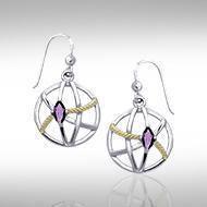 Contemporary with Rope Design Earrings MER1255