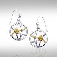 Contemporary with Rope Design Earrings MER1255