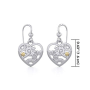 Pure Heart in Steampunk ~ fine Sterling Silver Jewelry in 14k Gold accent MER1354