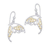 Butterfly Wing Silver and Gold Earrings MER1783 - Peter Stone Wholesale