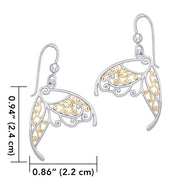 Butterfly Wing Silver and Gold Earrings MER1783