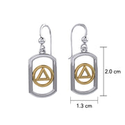 Recovery Silver with 14K Gold Accent Earrings MER2162