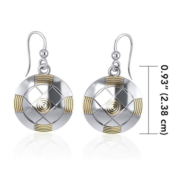 Protection Centralization Silver and Gold Accent Earrings MER531