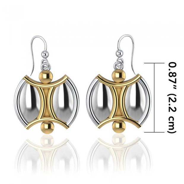 We Are All One Silver and Gold Accent Earrings MER562