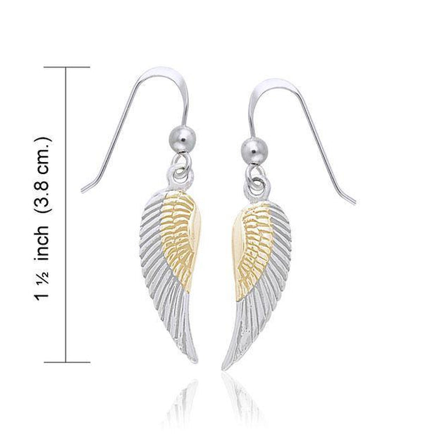 Angel Wing Silver and Gold Earrings MER927