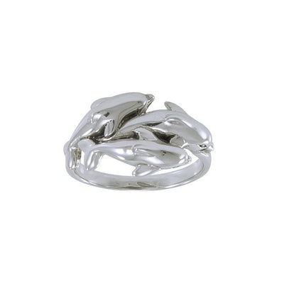 Dolphin Sterling Silver Ring MG024