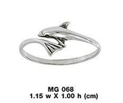 Wrapped by the Dolphins Love Sterling Silver Wrap Ring MG068