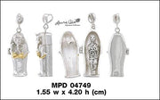 Egyptian Mummy Sarcophagus Protection Silver and Gold Pendant MPD4749