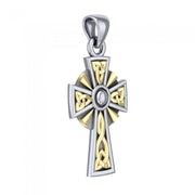 Celtic Cross Silver & Gold Pendant MPD1806